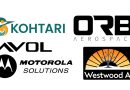Collage of five logos: Kohtari, ORB Aerospace, AVL, Motorola Solutions, and Westwood AI on a white background.