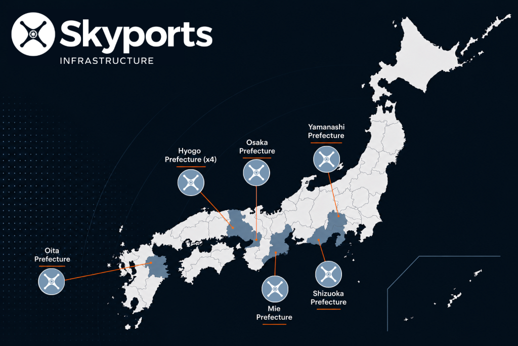 Skyports Japan subsidy win map Sept 2029 - eVTOL Insights
