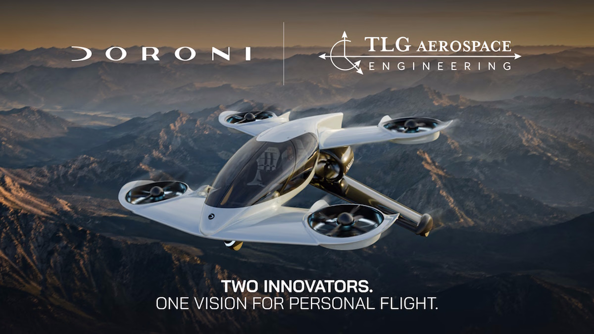 Doroni Aerospace Partners With TLG Aerospace on H1‑X Engineering and Certification

#evtolinsights #advancedairmobility #evtol #DoroniAerospace #TLGAerospace #H
