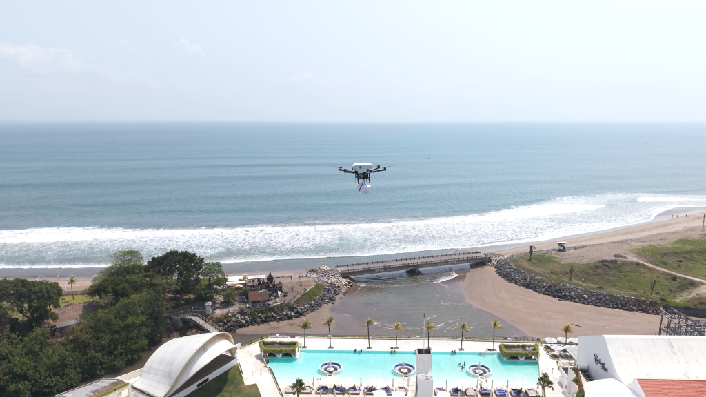 Food Delivery Drone Departs the Restaurant in Bali - eVTOL Insights